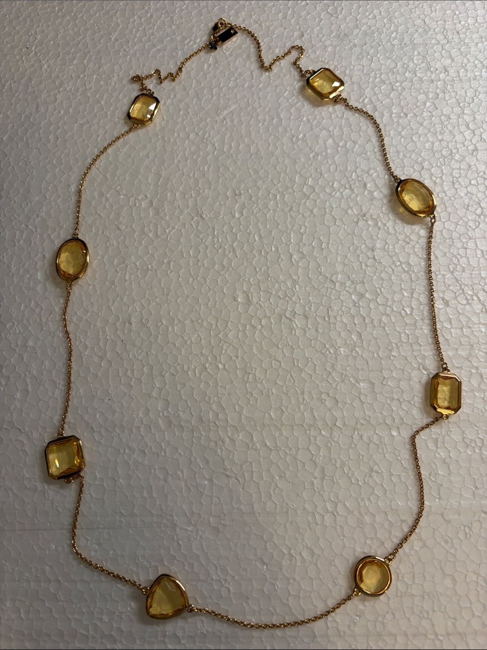 kate spade Gold Chain Necklace with Yellow Gem Stations